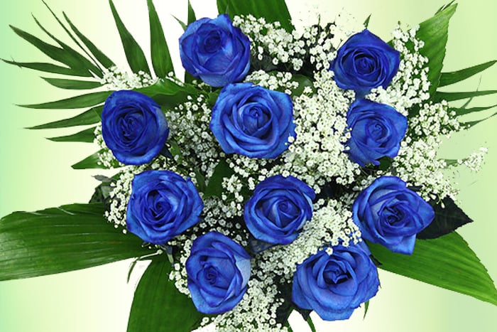 Blaue Rosen Blumenstrauß blau