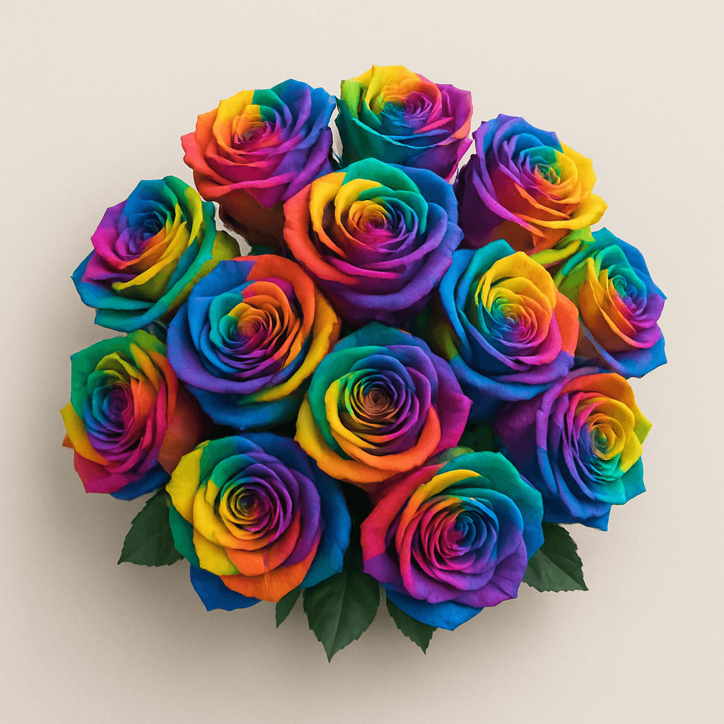 Regenbogen Rosen