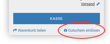 Gutschein bei rosenbote einlösen