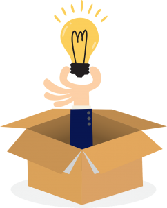 Illustration mit Lampe