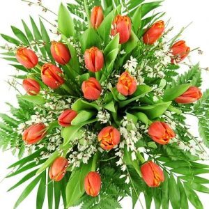 Roter Tulpenstrauß