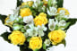 Mobile Preview: Gelber Blumenstrauß Alstromerien