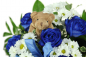 Mobile Preview: Blumen Geburt Junge blau
