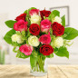 Preview: Frischer Blumenstrauß zum Geburtstag mit 15 handgebundenen Rosen