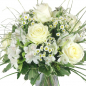 Mobile Preview: Premium Blumenstrauß weiße Rosen