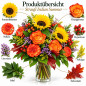 Preview: Bunter Herbstblumenstrauß mit Sonnenblumen und Rosen