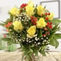 Preview: Blumenstrauß mit gelben Rosen