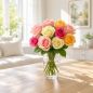 Preview: Pastellfarbende Rosen im Wohnzimmer
