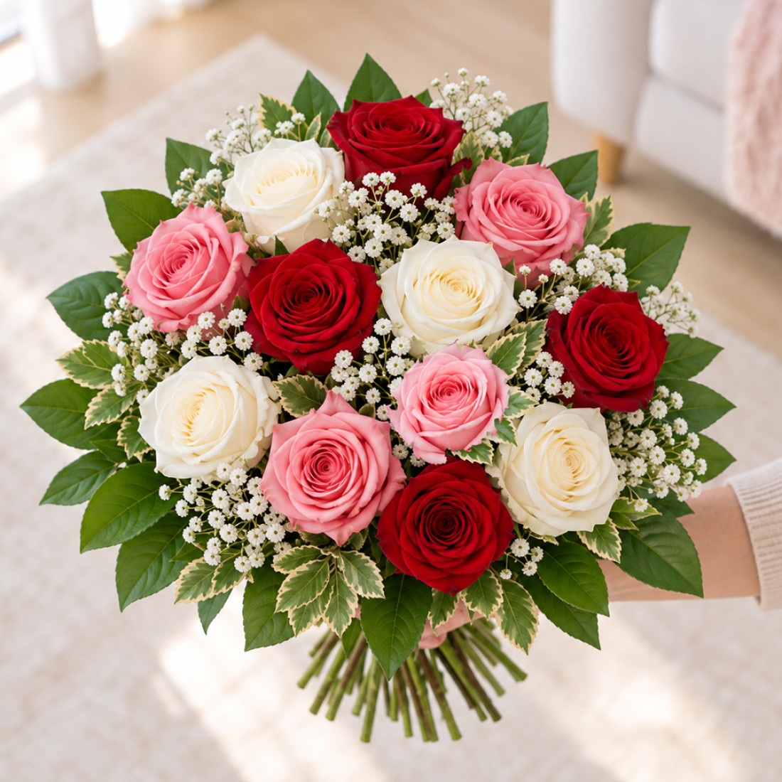 Bunter Rosenmix – Frisch gebundener Blumenstrauß für jeden Anlass