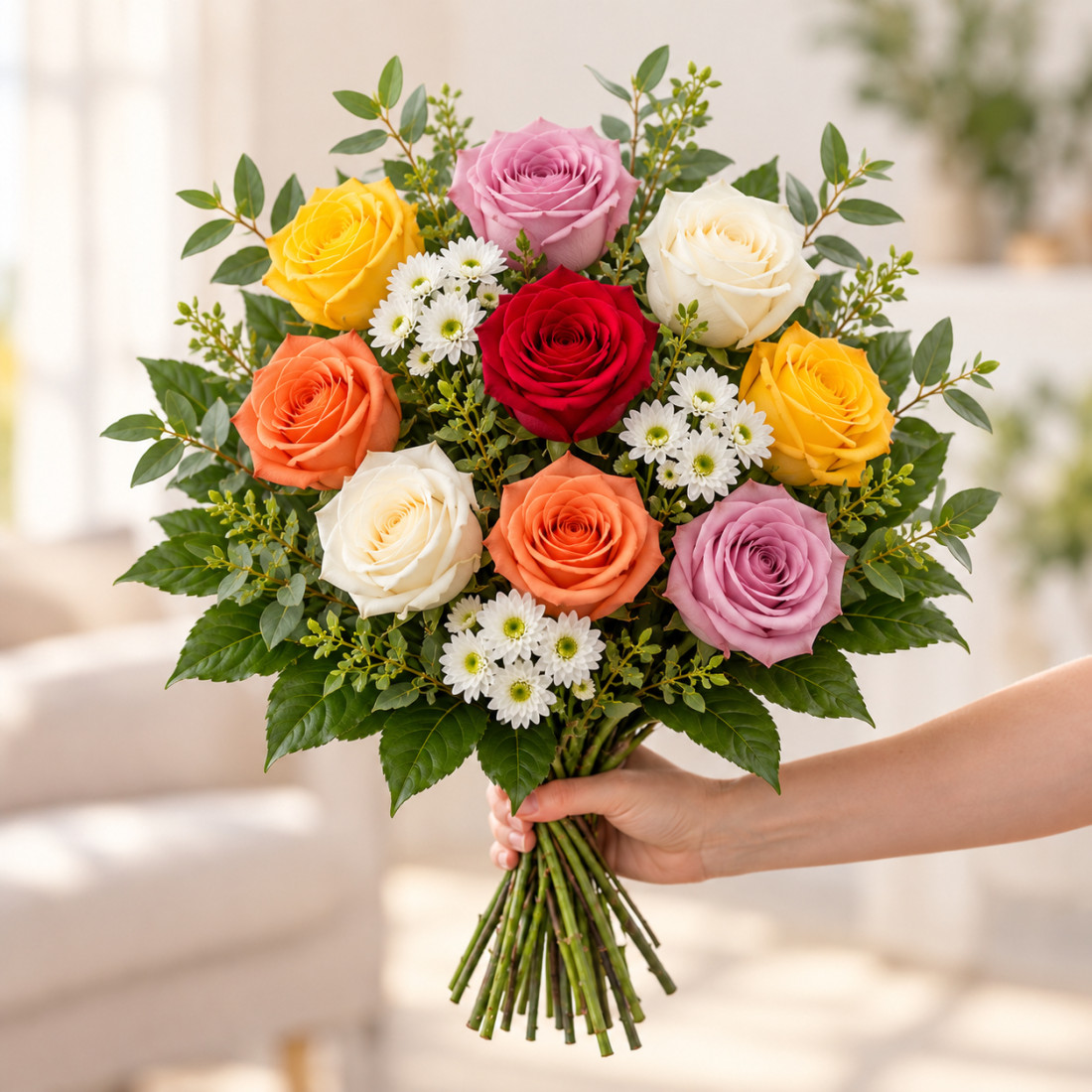 Bunte Tüte – fröhlicher Blumenstrauß voller Farbe