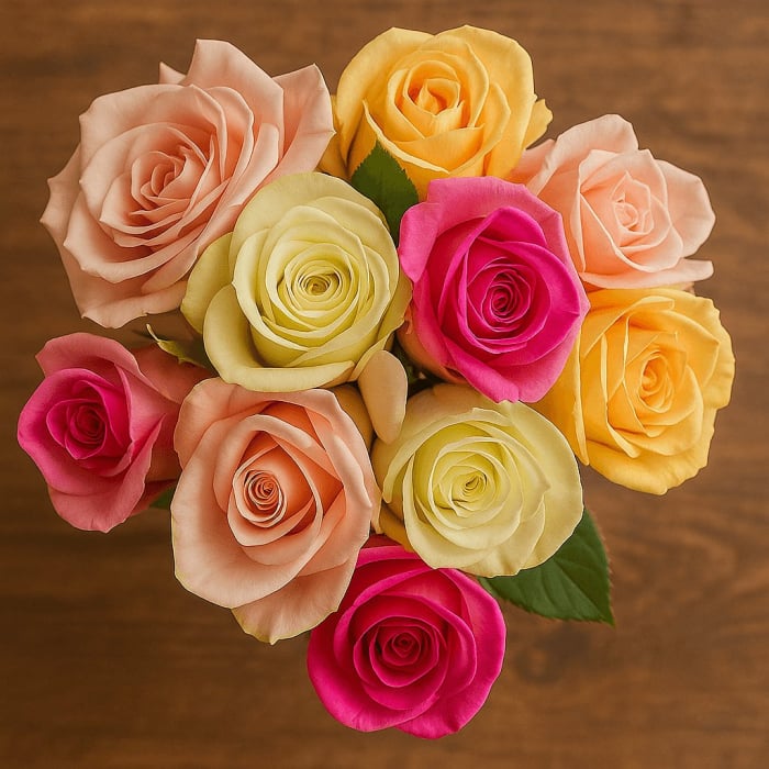 Pastellfarbene Rosen
