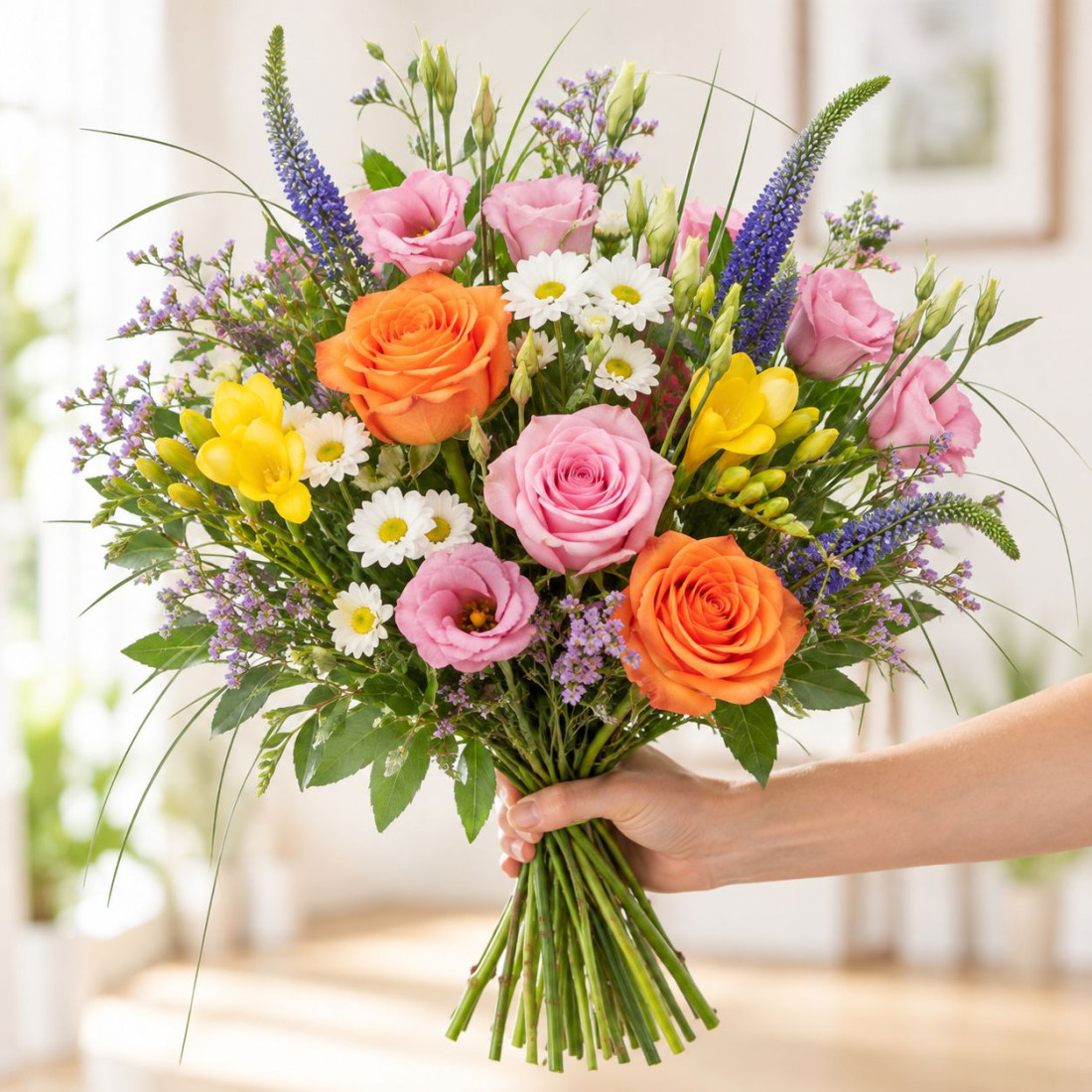 Individueller Blumenstrauß frisch gebunden