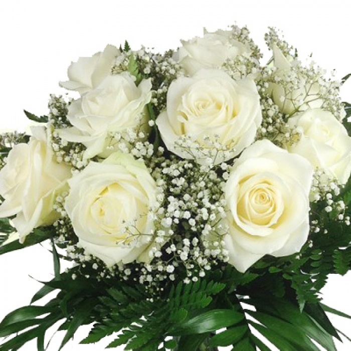 Blumenstrauß mit weißen Rosen