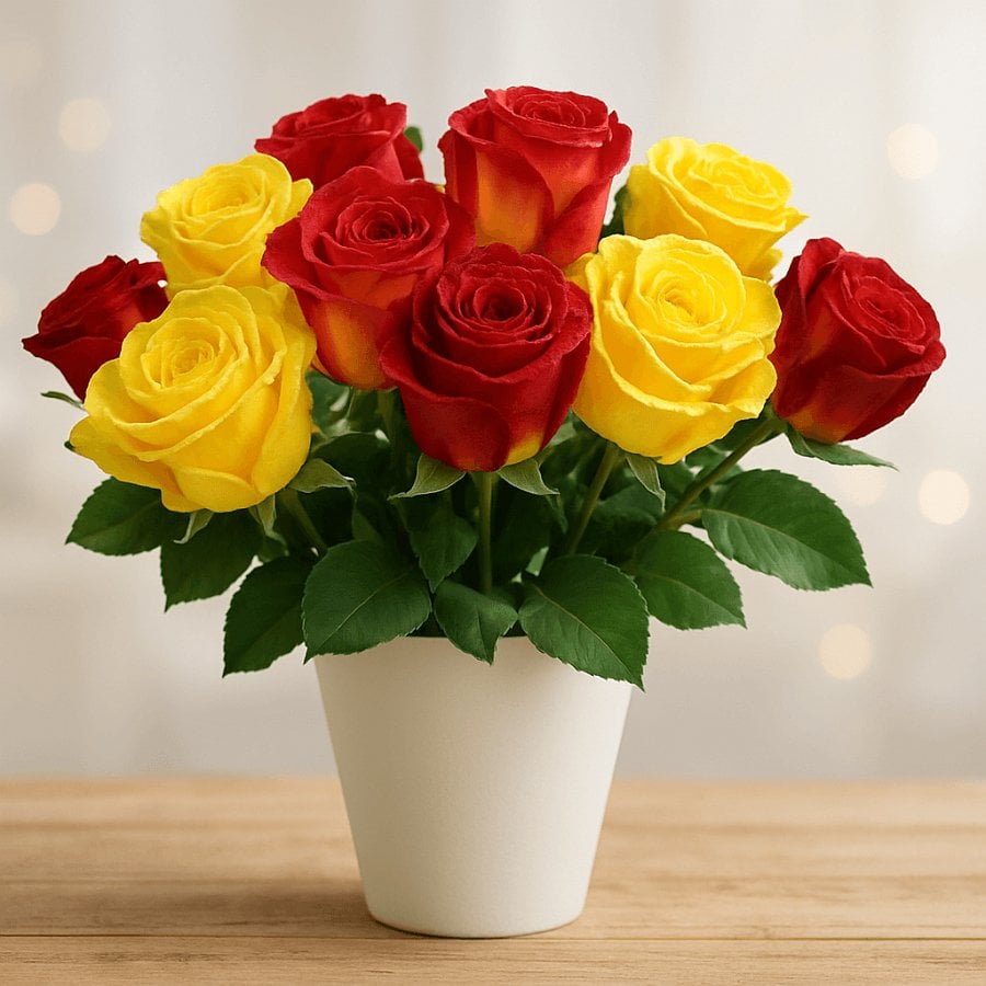 15 Rosen Geschenkset inklusive Vase
