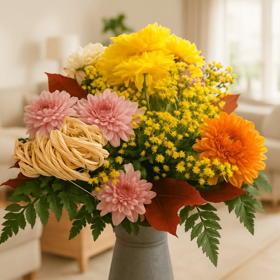 Herbst Blumenstrauß mit Astern