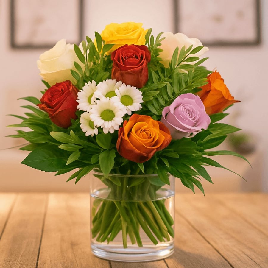 Bunter Blumenstrauß Geburtstag