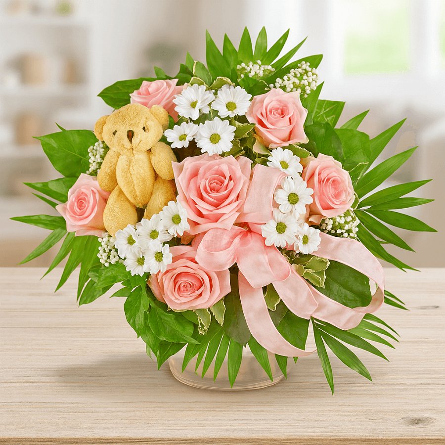 Blumenstrauß Geburt Mädchen