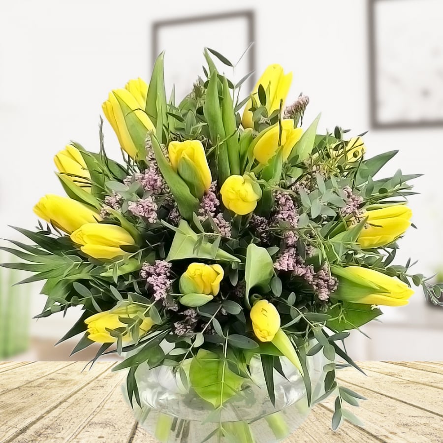 Gelbe Tulpen Blumenstrauß