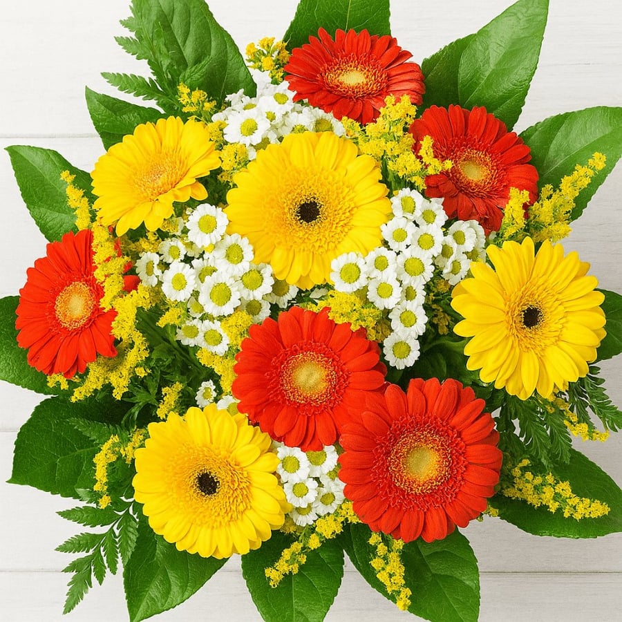 Sommer Blumenstrauß mit Gerbera