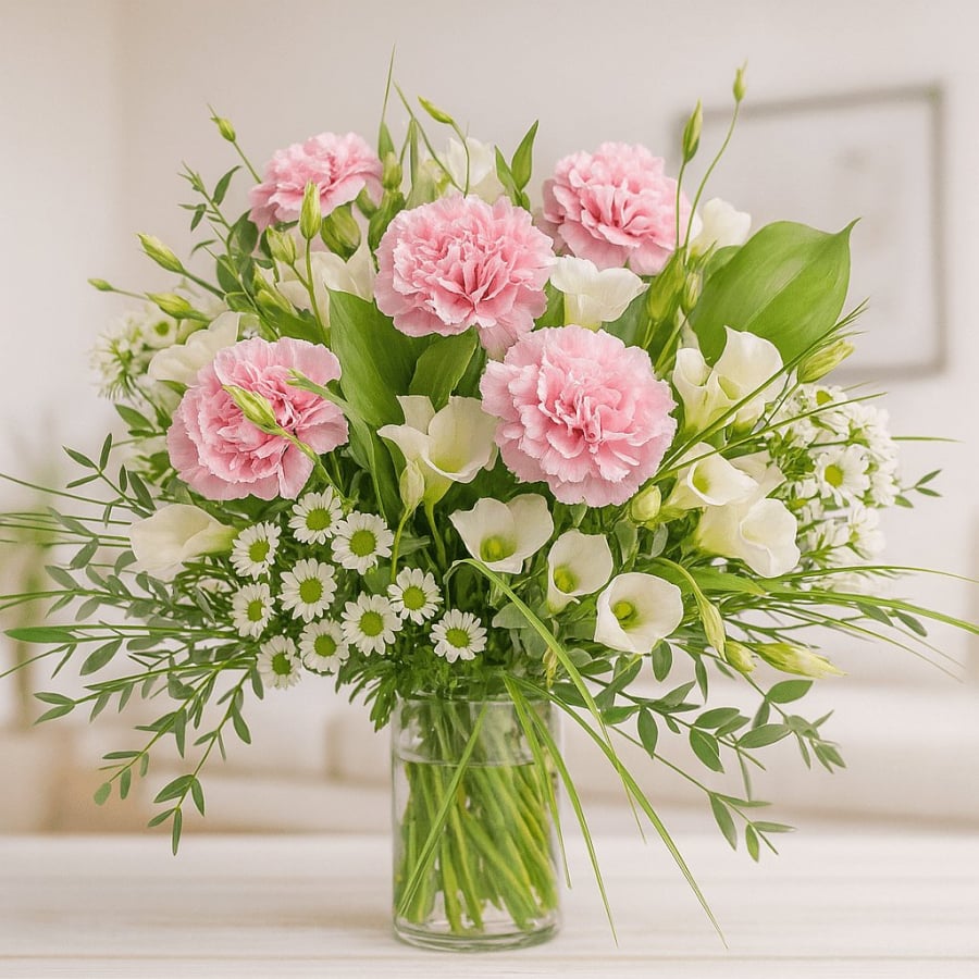 Rosa Nelken Blumenstrauß