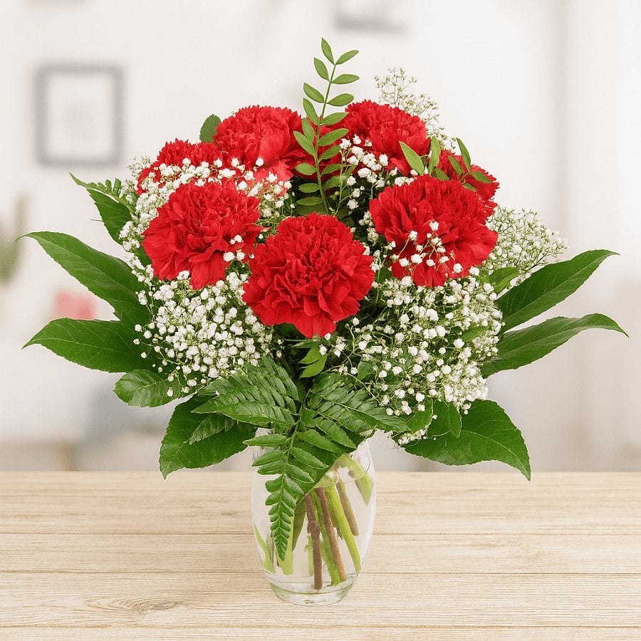 Rote Nelken Blumenstrauß