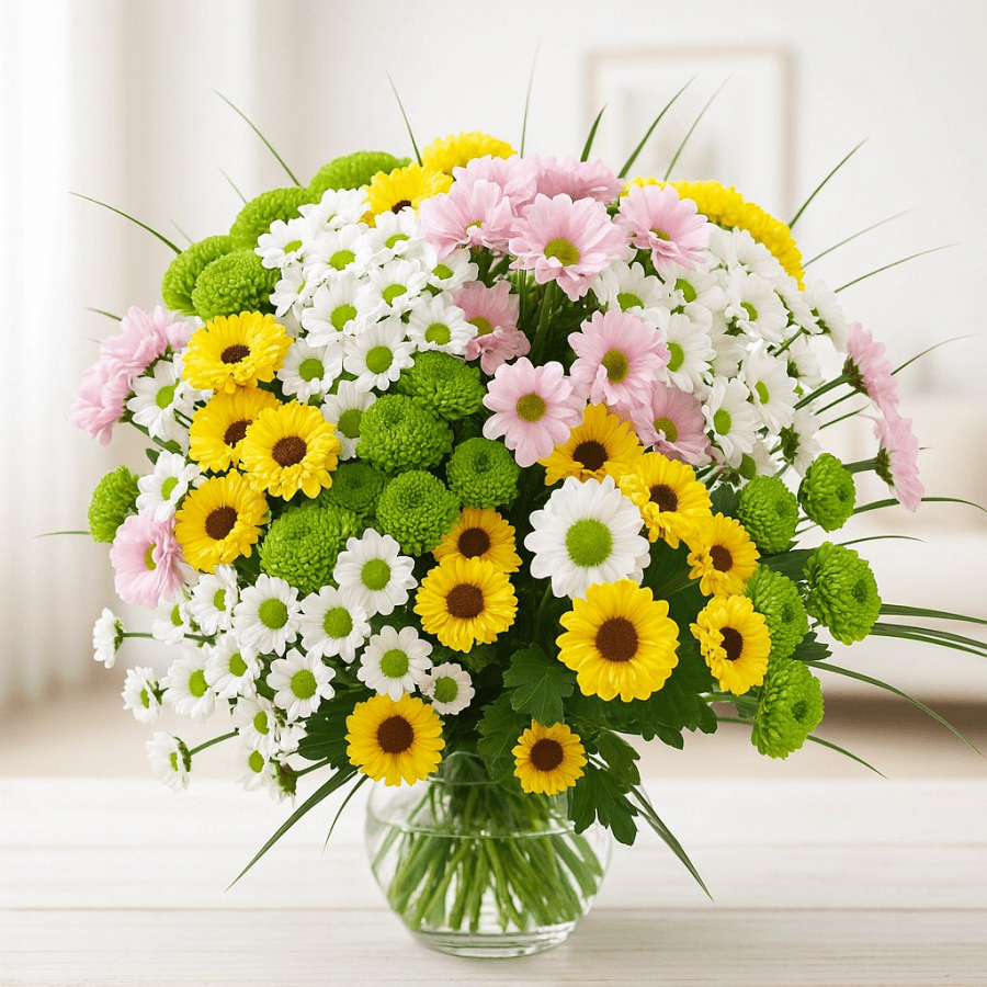 Bunter Santini Blumenstrauß