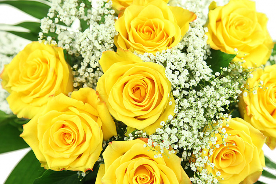 Gelbe Rosen Blumenstrauß