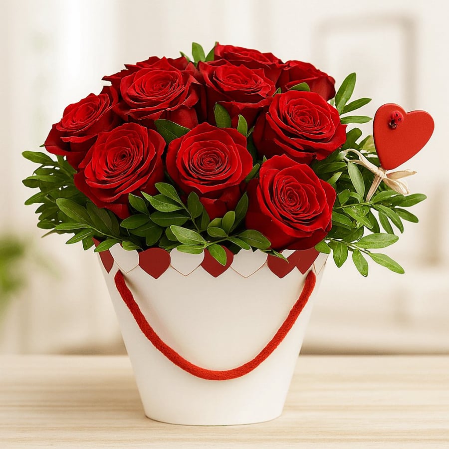 10 rote Rosen