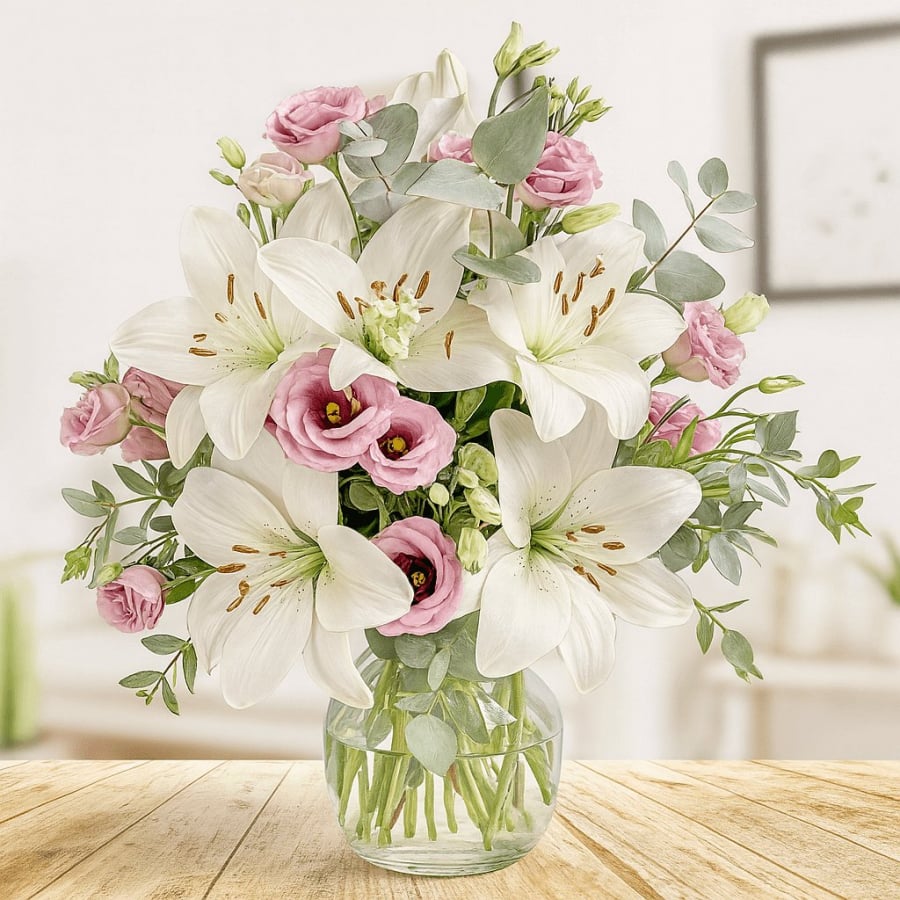 Lilien Blumenstrauß Lisianthus