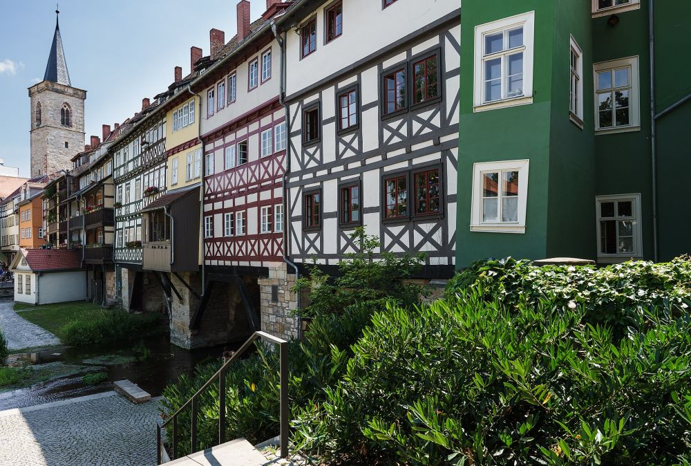 Kr&auml;merbr&uuml;cke in Erfurt als Stadtmotiv f&uuml;r den Blumenversand